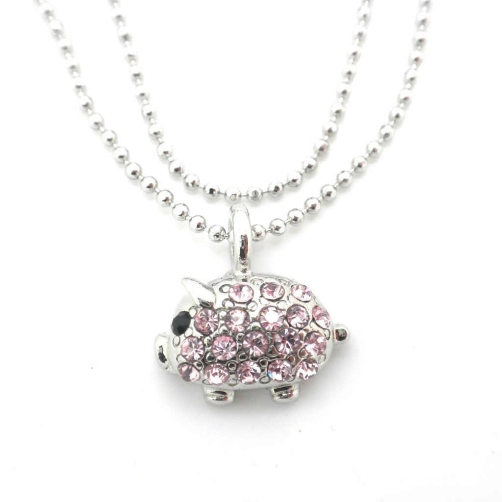 Crystal Pink Pig Anklet Ankle Bracelet